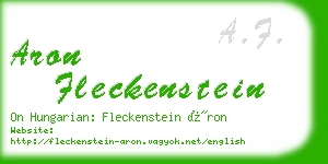 aron fleckenstein business card